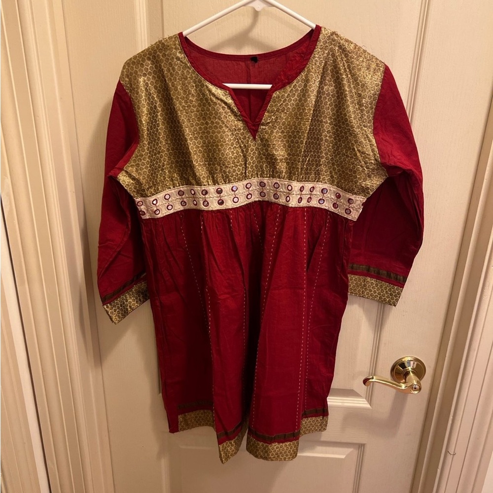 Embroidered indian kurti top! NWOT